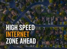 drone view of neighborhood